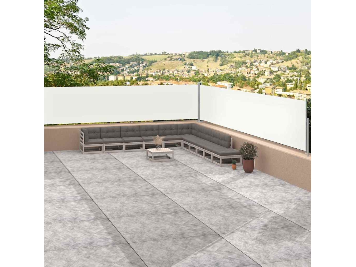 Vidaxl Toldo Lateral Retrátil 117x1200 Cm Cor Creme