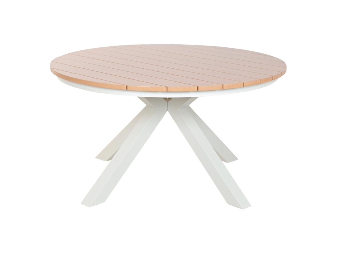 Mesa de Jantar Redonda, Alumínio Branco, 140x140x75cm ALEXANDRA HOUSE LIVING