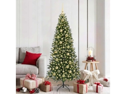 Vidaxl Conjunto De Bolas De Natal Com 300 Leds 120 Pcs Ouro Plástico