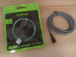 Cable de Datos Oraimo Braid de 1,5 M Micro usb 2.1a Con Conectores Sr Reforzados para Carga Y Transferencia Rápidas.