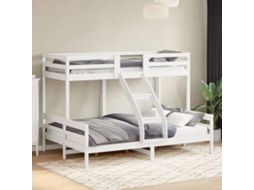 Vidaxl Beliche 90x200/140x200 Cm Madeira De Pinho Maciço Branco