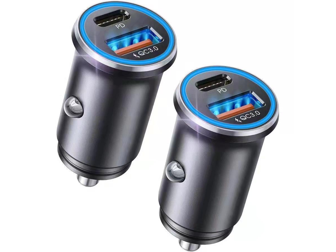 Carregador Integrado De Saída Dupla Pd+qc3.0, Compatível Com Telefones Iphone E Android.