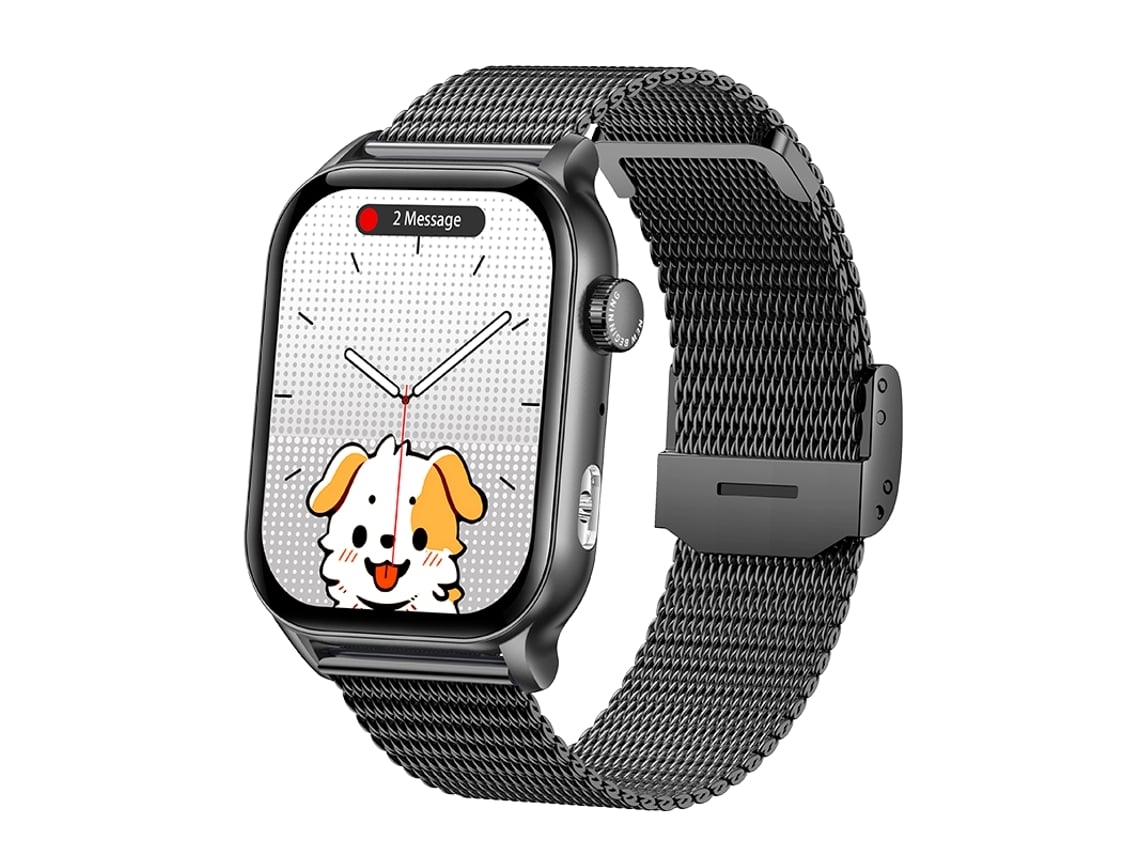 Kr86 Smartwatch Bluetooth Chamando Assistente De Voz Ai Meio Dia Resto Noite Monitoramento Do Sono Preto Yunzii
