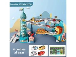 Brinquedo de Dinossauro, Vagão de Trem com Estacionamento e Trilhos para Aventuras, Feito de Plástico Abs. MDUG
