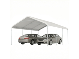 Barraca Garagem 5x6m Com Estrutura Aço Galvanizado, Anti-uv Impermeável, Creme