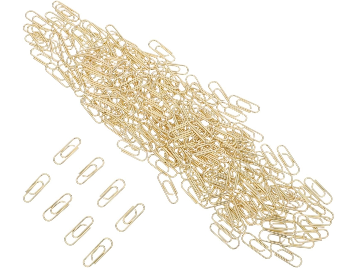 Mini Clips De Papel Metal Dourado 15mm, 200-unidades, Pequenos Clips Decorativos Para Artesanato, Organização De