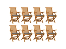 Folding Chair, Folding Chairs Vidaxl Cinzeto Madeira (n/a)