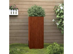 Vidaxl Vaso/floreira 32x29x75 Cm Aço Corten