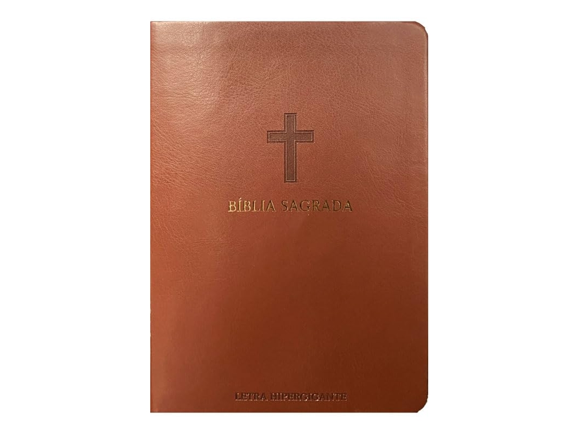Livro Bíblia L. Hipergigante Arc Full Color Pu Luxo C/ Harpa C/ Índice Dourada Cruz Bordô De Diversos (português Do Brasil)