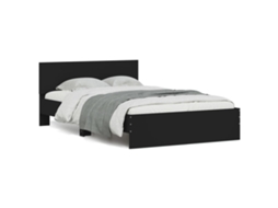 Bed Frame, Bed Frames Vidaxl Preto Madeira Processada (120 X 200 Cm)