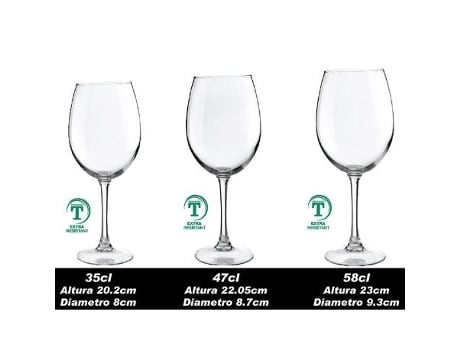 Copas syrah 47 cl tensionadas caja 6