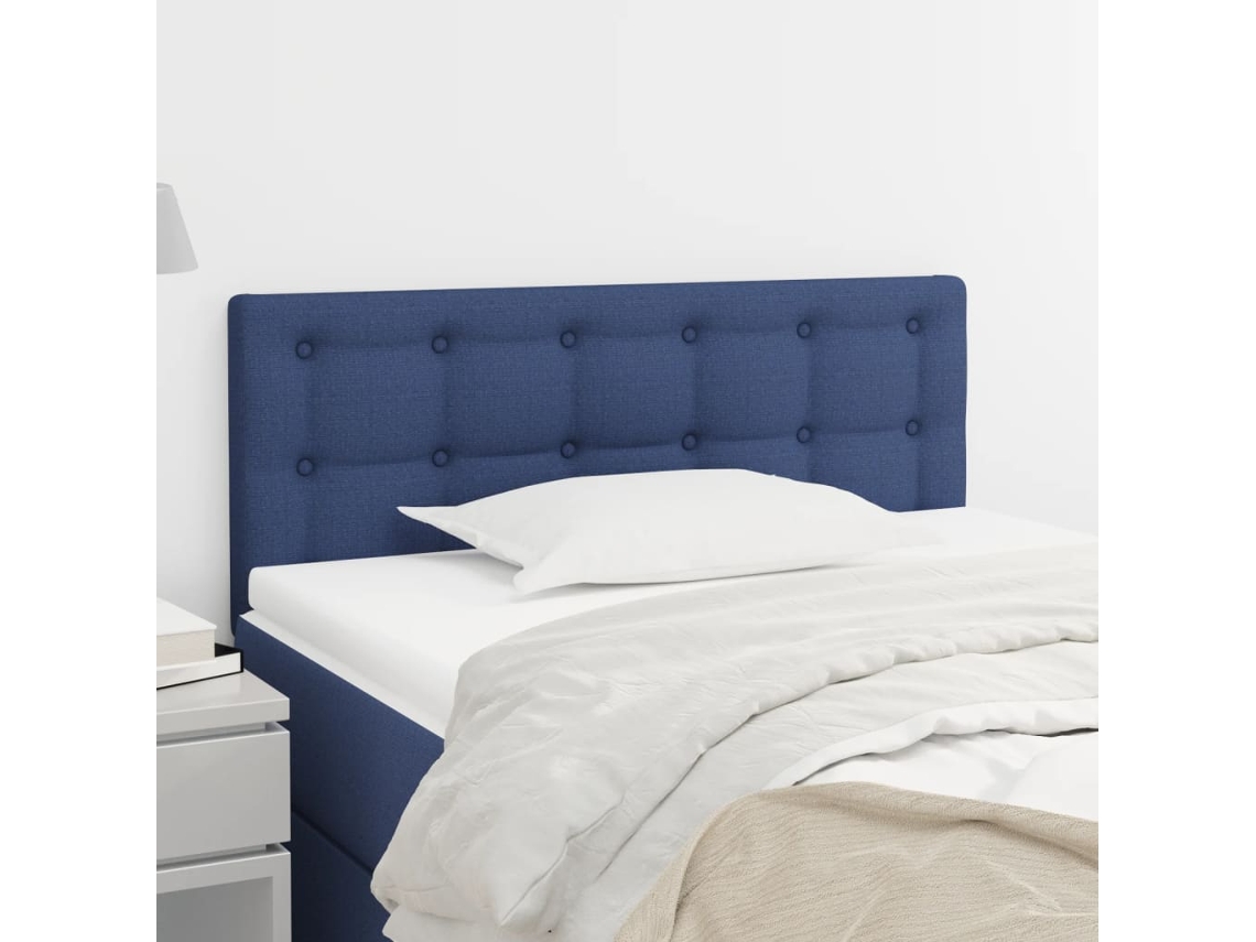 Vidaxl Cabeceira De Cama Tecido 80x5x78/88 Cm Azul
