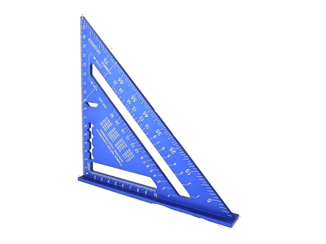 Régua Triangular De 17 Cm (7 Polegadas), Conjunto Ferramentas Medição