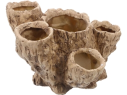Vaso De Resina Com Drenagem, Em Formato De Tronco, Ideal Para Suculentas, Cactos E Pequenos Bonsais.