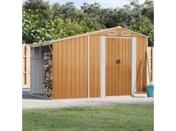 Vidaxl Abrigo De Jardim 277x192,5x179cm Aço Galvanizado Castanho-claro