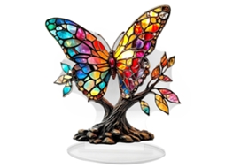 Árvore Borboleta Happiness 2d em Acrílico 18x18cm LAXISCREED
