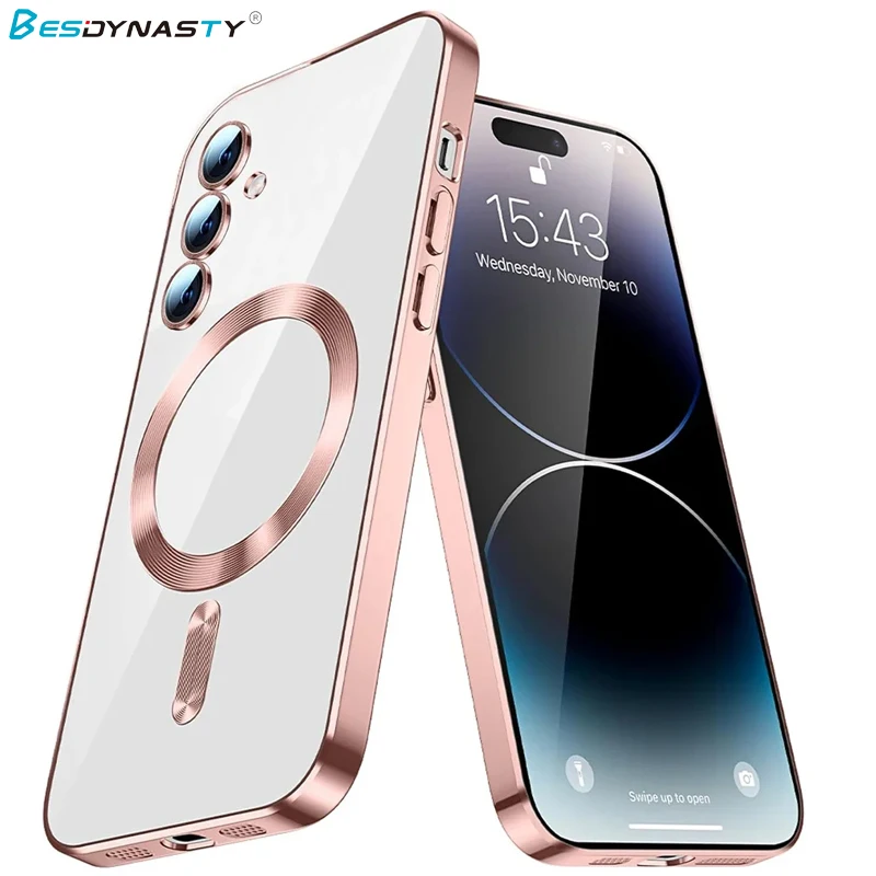 Capa Magnética Macia Eletroplaqueada Para Celular (samsung S26 Ultra Rosa), Capa Traseira À Prova De Choque.