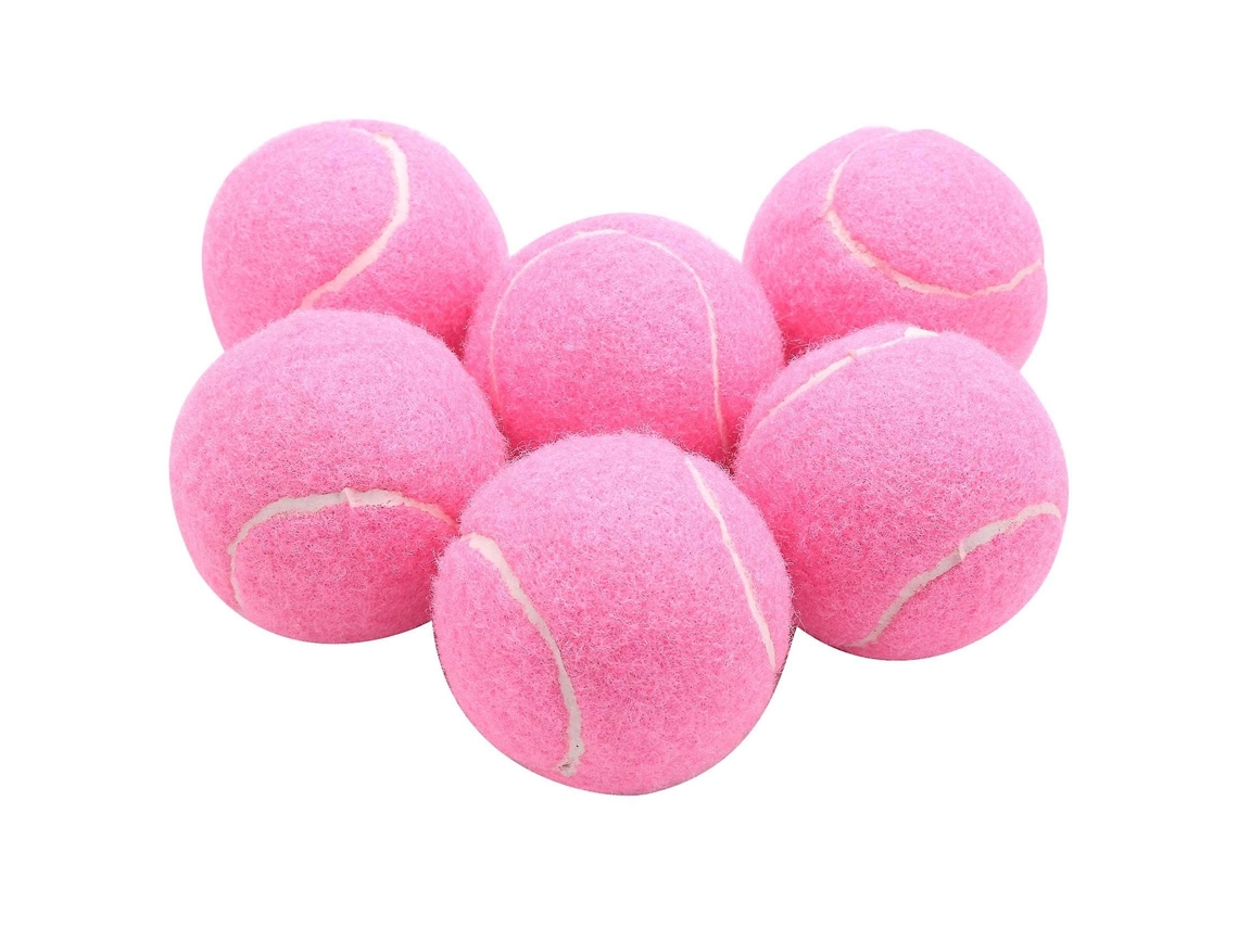 Pacote com 6 Bolas de Tênis Rosa, Resistentes Ao Desgaste, Elásticas, para Treinamento, 66 Mm, Ideais para Iniciantes no Tênis Feminino.