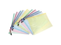 Conjunto de 10 Pastas com Zíper, Tamanho A3, em Tela Respirável, para Documentos, Ideais para Escola e Escritório BRILVIBERA (43, 5 X 30,5 Cm)