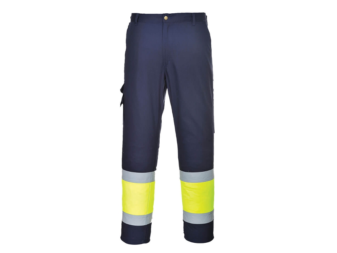 Calças Leves De Combate Em Dois Tons De Alta Visibilidade Amarelo Preto / Xl