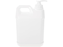 Dispensador De Sabonete Líquido De 2,5 Litros Em Hdpe Branco Com Anel Antifurto