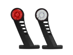 2026 2pcs Lâmpada Lateral de Caminhão 28led Bicolor 24v Luz Sinal de Aviso Farol Traseiro Reboque Carro