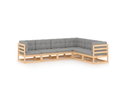 Garden Lounge Set, Garden Lounge Sets Vidaxl Cinzeto Madeira De Pinho (n/a)