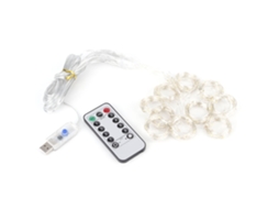Luz de Cortina 3x2m 200led Fio de Cobre 8 Modos Controle Remoto