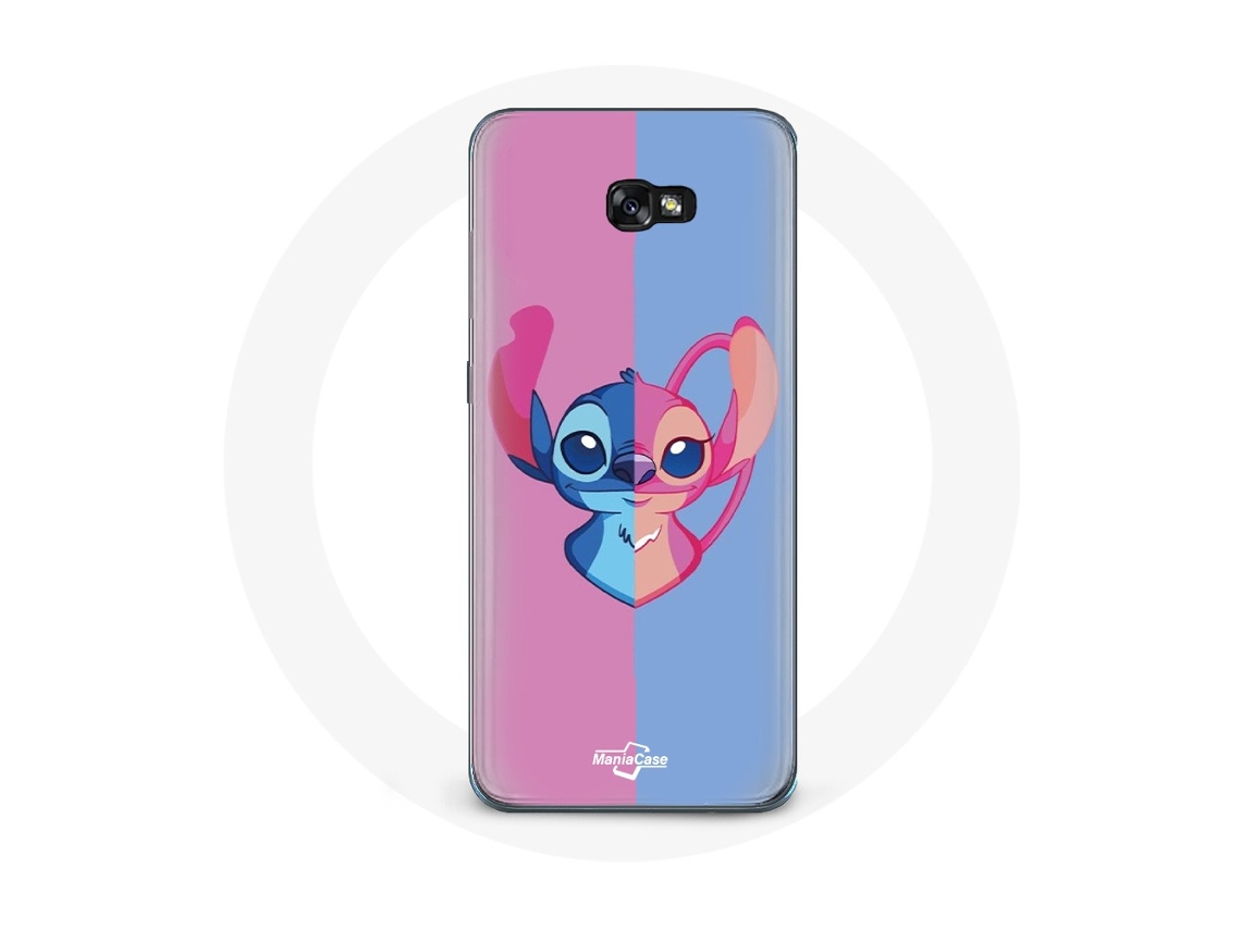 Capa para Samsung Galaxy A3 2017 Stitch e anjo azul rosa