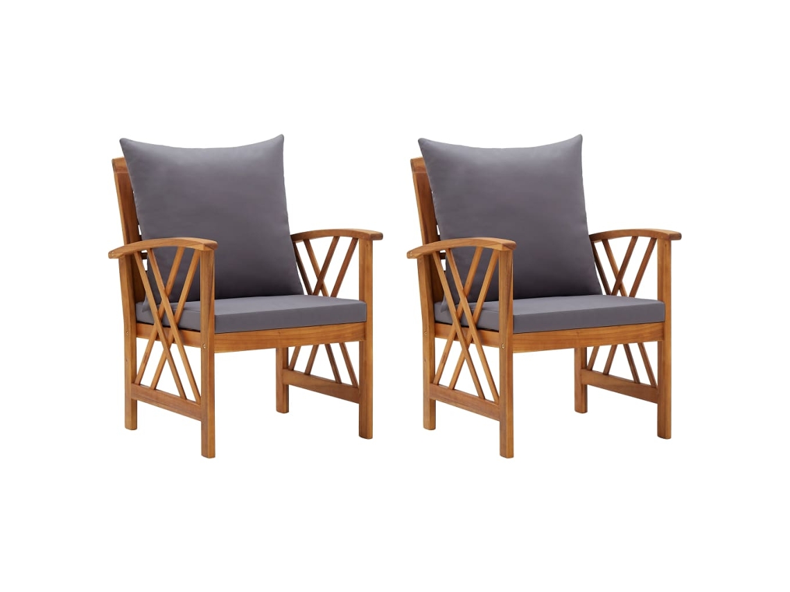 Garden Chair, Garden Chairs Vidaxl Cinzeto Madeira (n/a)