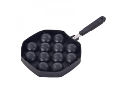 2026 molde para Takoyaki de Alumínio com Cabo Anticorrosivo para Casa Forno a Gás 34x18cm