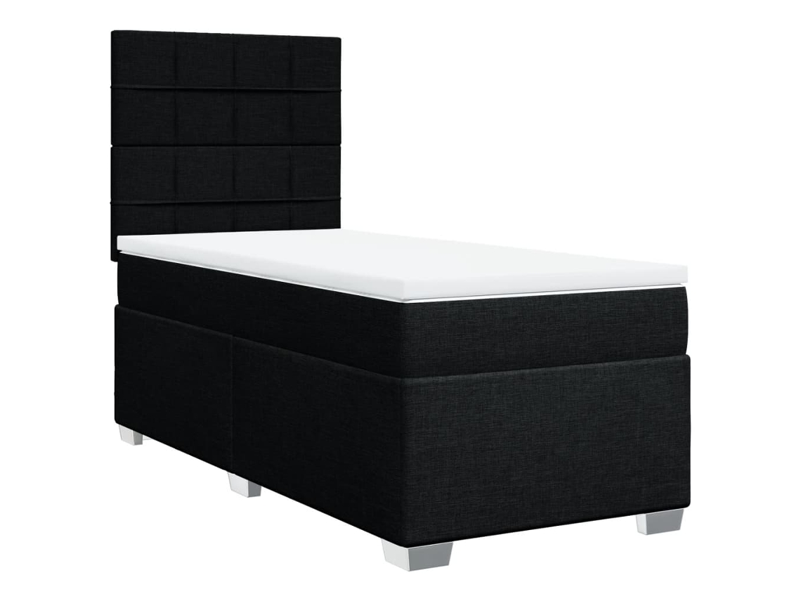 Cama com Molas/colchão 90x200 Cm Tecido Preto MAISON EXCLUSIVE