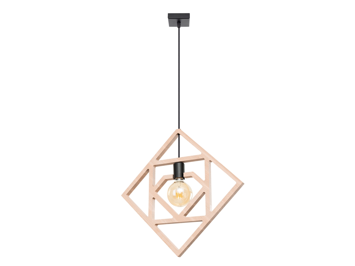 Sollux Sl.1757 Lámpara Colgante Caro Madera Natural/negro