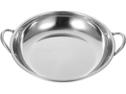 Chapa De Aço Inoxidável Antiaderente Para Grelhar Almôndegas, Wok Antiaderente De Aço Para Ensopados Gokoco