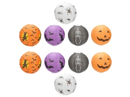 10Pcs Lanternas de Halloween para Decorações de Halloween ALLINLESS