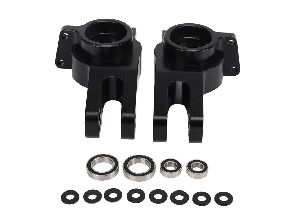 2 Peças Cubo Traseiro Carro Rc Porta Eixo Traseiro Alumínio Resistente Estável Para Arrma 1/7 1/8 Preto