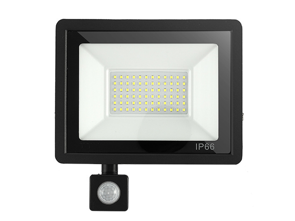 2026 luz de Inundación Led de 50w Con Sensor de Movimiento Ip66 Resistente À Água 6500k para Exteriores Jardim