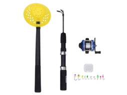 Kit Vara Pesca Gelo 50cm Carbono Inclui Carretilha