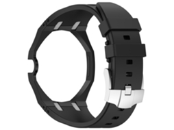Bracelete Desportiva em Silicone para Swatch Royal Pop com composição Preto HEXINYIGJLY (posição Das 3 Horas)