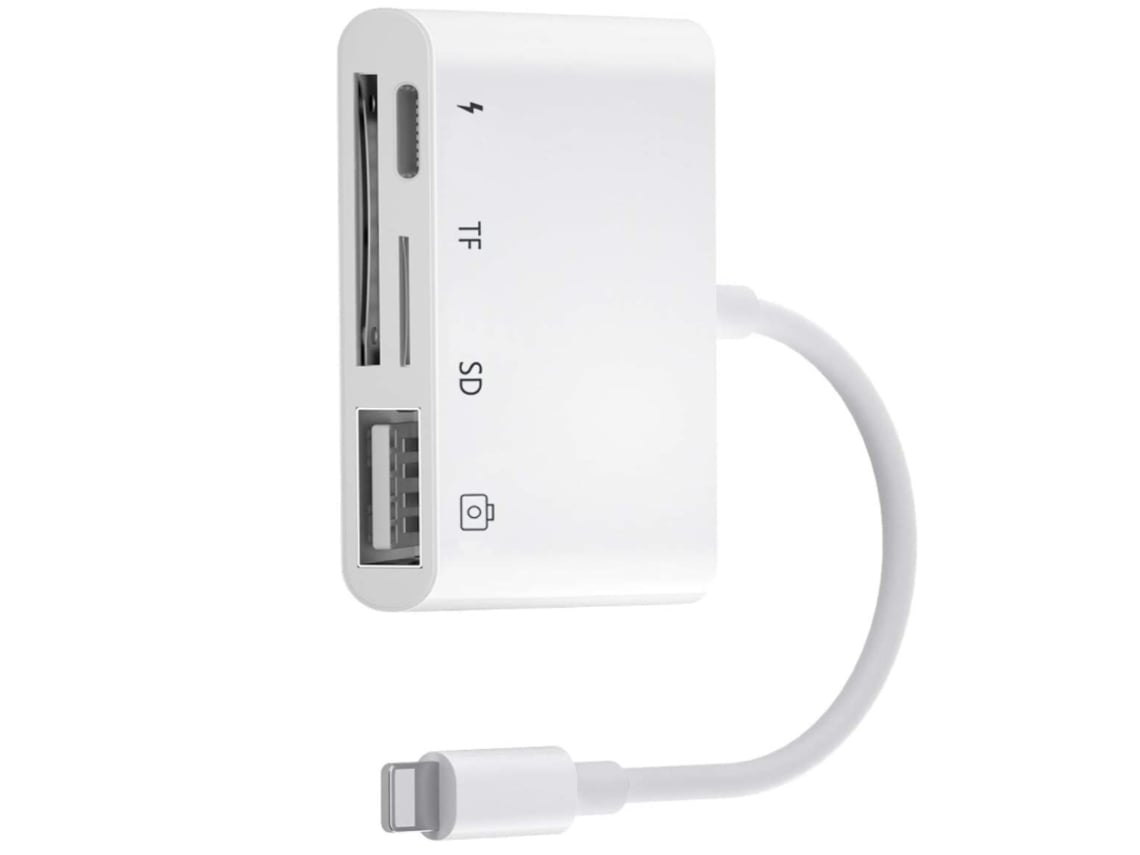 Adaptador de Leitor de Cartão Sd Hdmi1218-Y12 Branco
