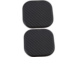 Conjunto De 4 Porta-copos Quadrados Antiderrapantes De Silicone Preto, Reutilizáveis E