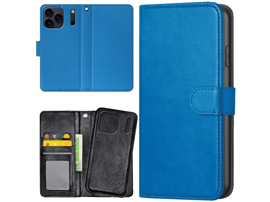 Capa Carteira/capa Azul Para Iphone 17 Pro