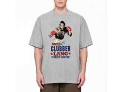 Rockinstone Rocky Movie Street Fighter Heather Gray Adult T-shirt Size:l