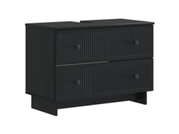 Vidaxl Armário Para Pia De Banheiro Ede Preto 82 X 41 X 59 Cm