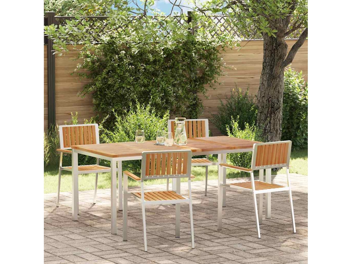 Vidaxl Conjunto De Jantar Para Exterior 5 Unid. 180 X 90 X 75 Cm