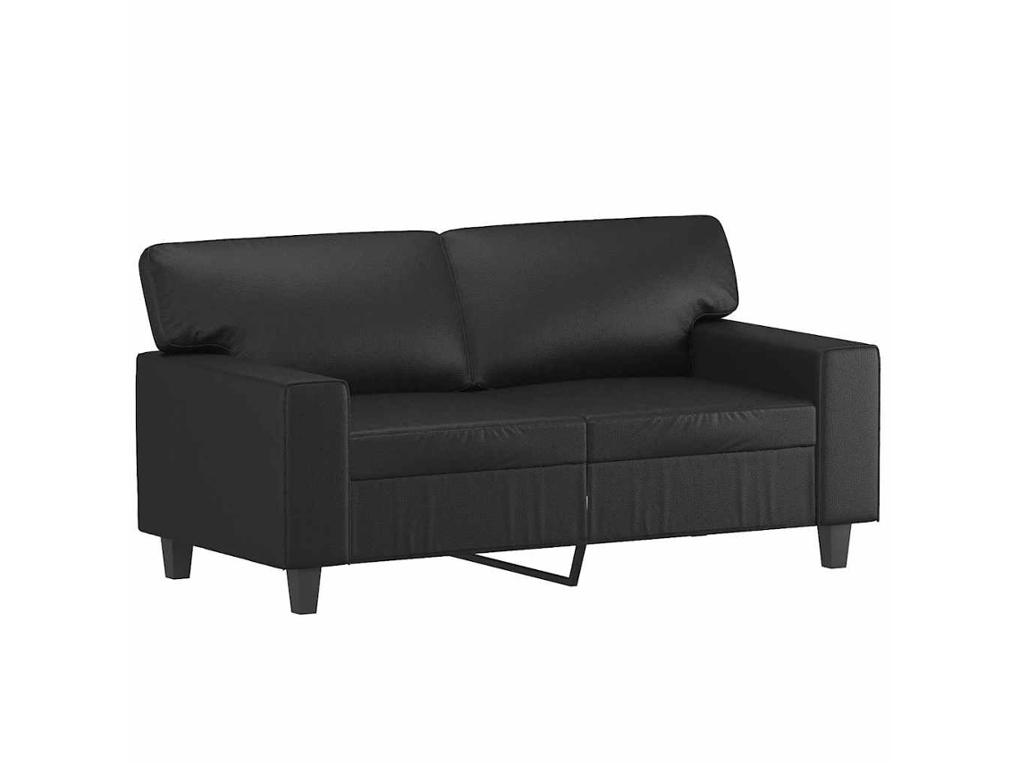 2-seater Sofa, 2-seater Sofas Vidaxl Preto Couro Artificial (n/a)