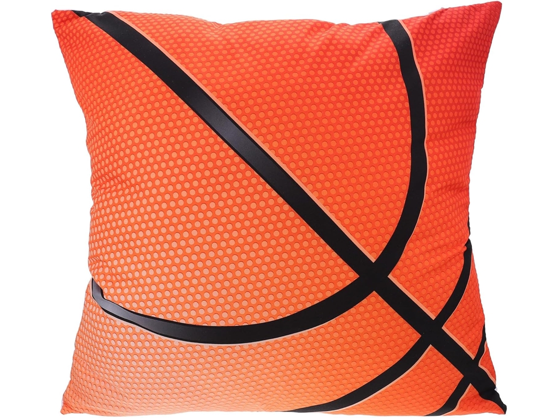 Capa de Almofada com Estampa Bola Basquete, para Sofá Feita Material Prático, Lavável e Decorativa, CHABERLU
