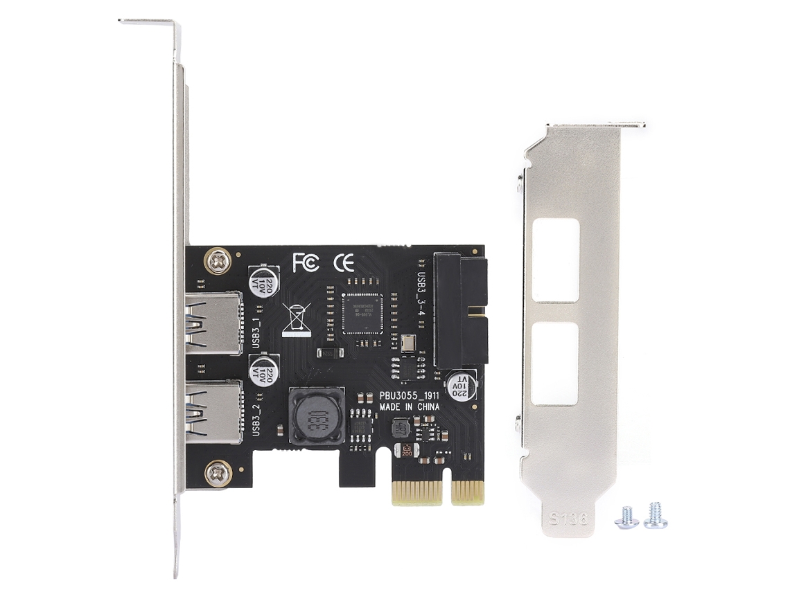 Placa Riser Pci E Para Usb3.0 Acessório De Computador Desktop Com Interface Frontal 19/20pin