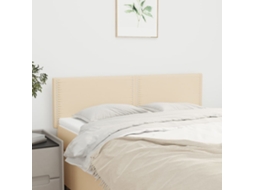 Vidaxl Cabeceiras Creme 144x5x78/88 Cm Tecido