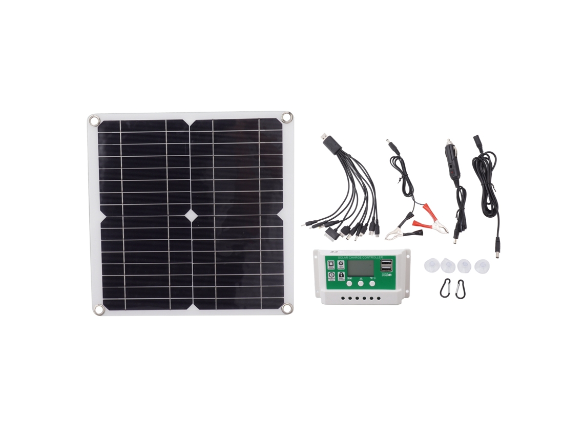 Laxiscreed Kit Solar 12w Para Baterias De Chumbo-ácido E Lítio, Compatível Com Painéis Monocristalinos